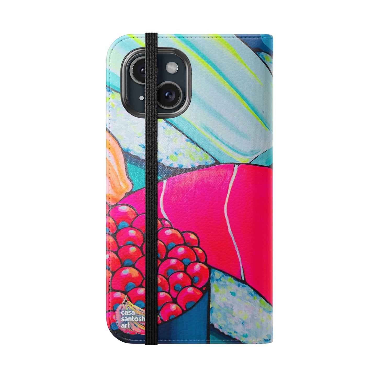 Neon Sushi Flip Phone Case – Wallet Cover with Card Slots