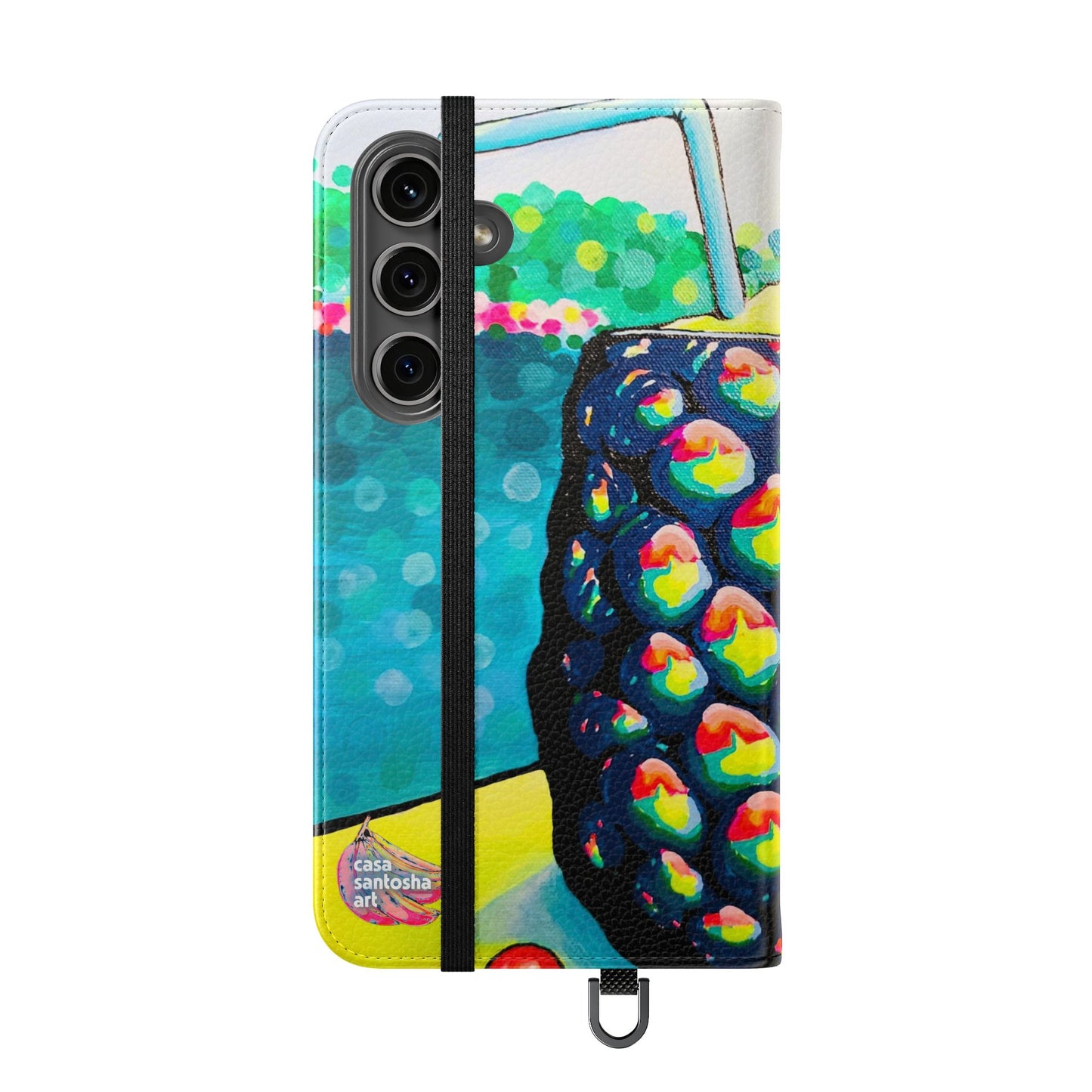 Neon Piña Colada Flip Phone Case – Wallet Cover with Card Slots