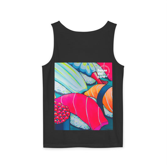 Unisex Neon Sushi Tank Top - Perfect for Summer Vibes