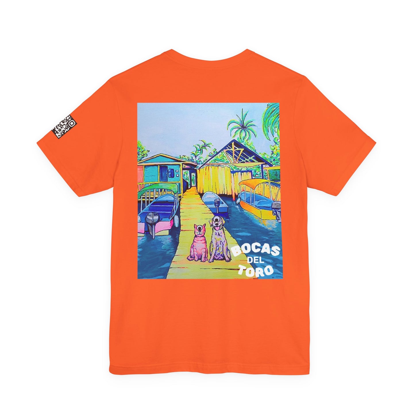 Unisex Cyclops Cat And Dog in Bocas Tee