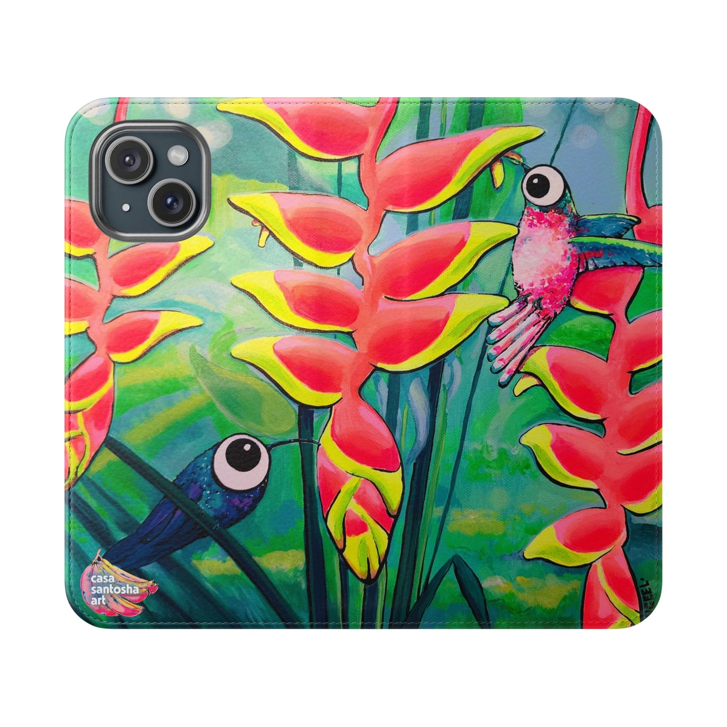 Cyclops Hummingbirds Flip Phone Case – Wallet Cover with Card Slots