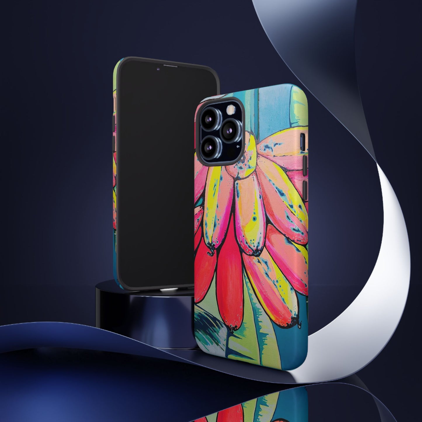 Neon Primitivo Bananas Tough Phone Case