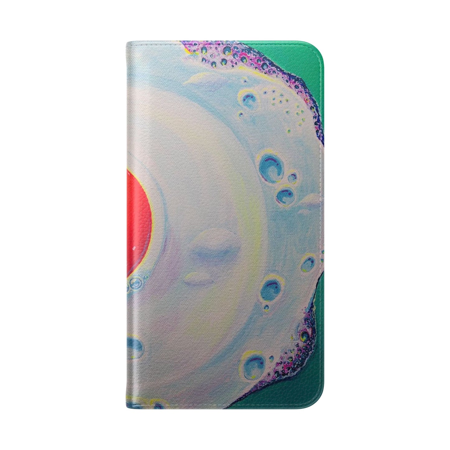 Neon Fried Egg Flip Phone Case – Wallet Cover with Card Slots