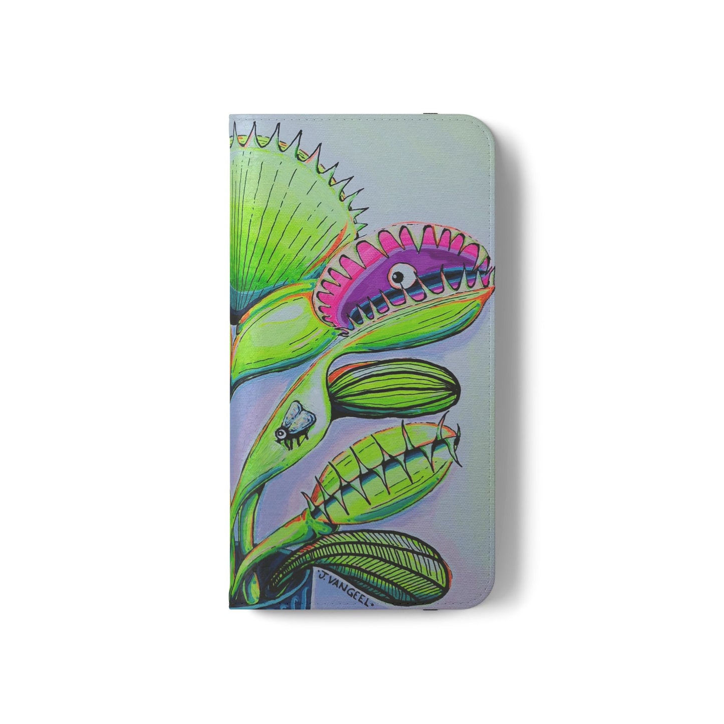 Cyclops Venus Fly Trap Flip Phone Case – Wallet Cover with Card Slots