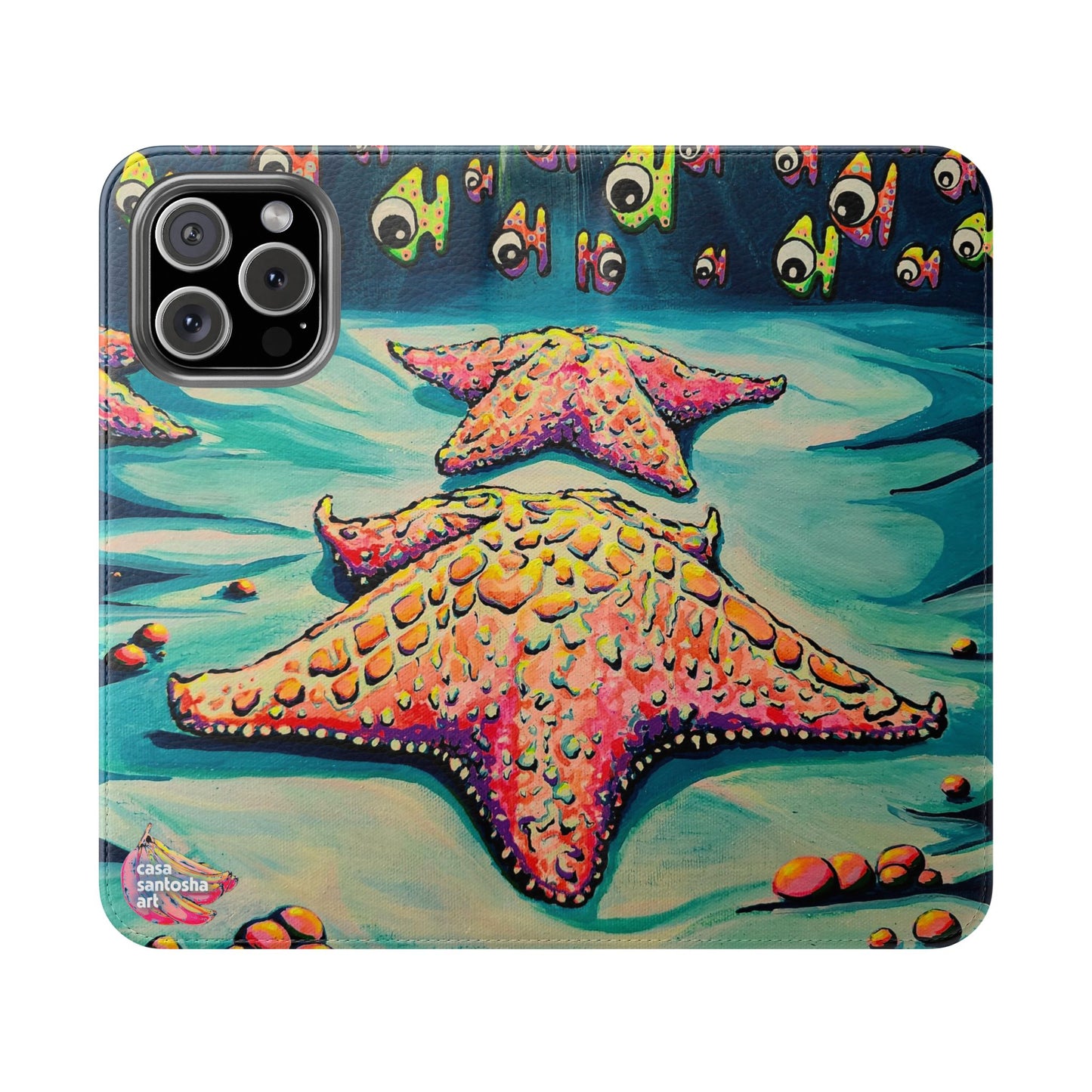 Cyclops Starfish Flip Phone Case – Wallet Cover with Card Slots