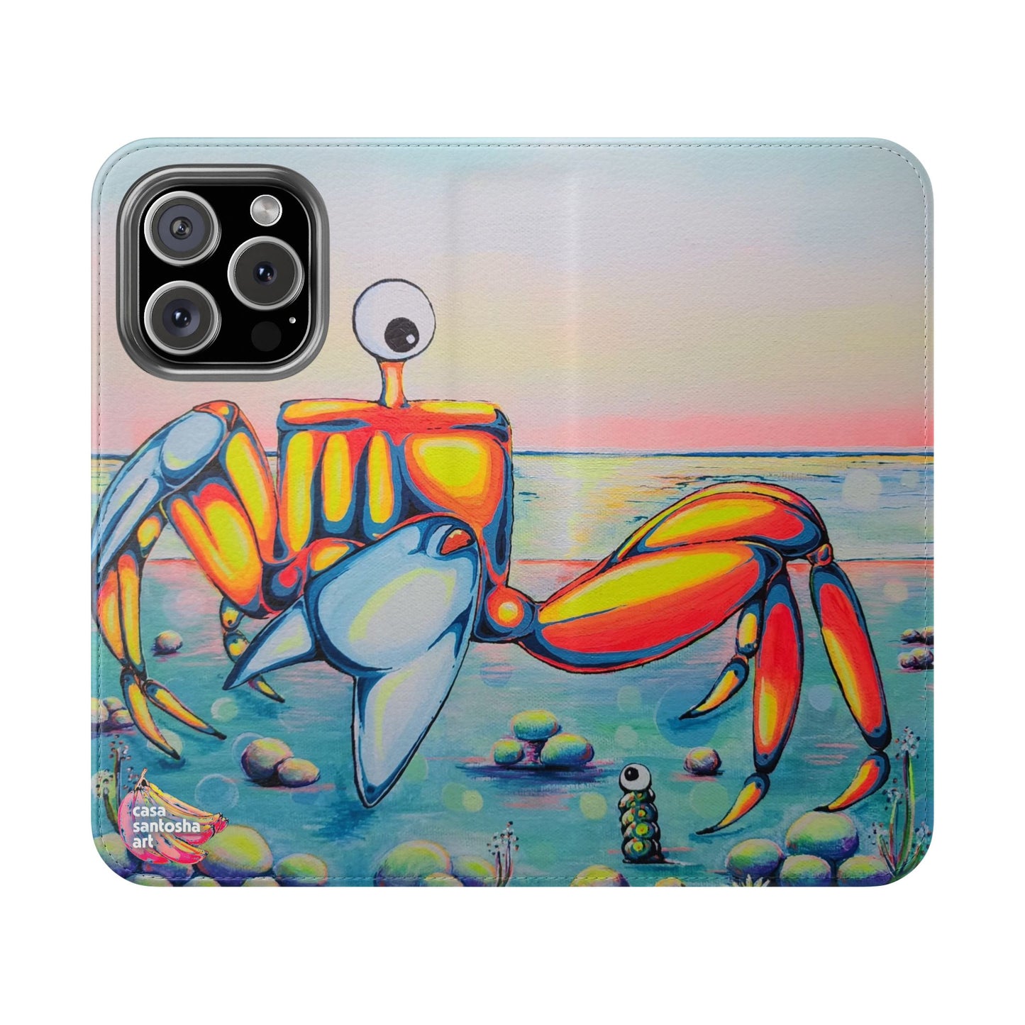 Cyclops Crab Flip Phone Case – Wallet Cover with Card Slots