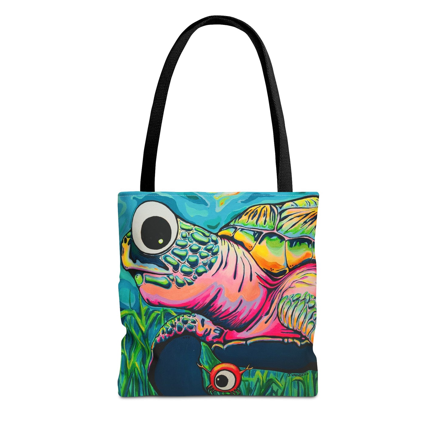 Cyclops Turtle Tote Bag, Original Artist Design, Reusable Shopping Tote,  Eco-Friendly