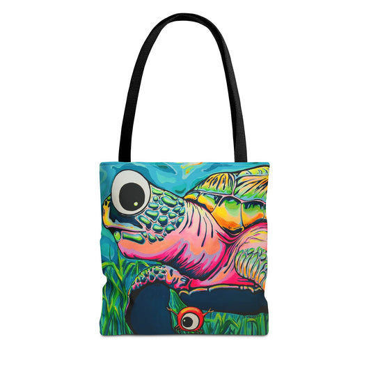 Cyclops Turtle Tote Bag, Original Artist Design, Reusable Shopping Tote,  Eco-Friendly