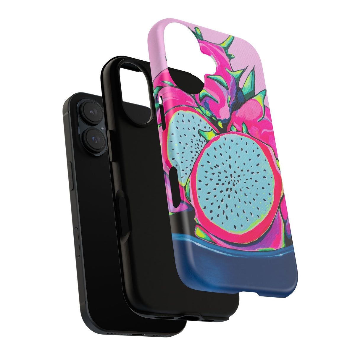 Coque de téléphone résistante Pitaya Rose Néon