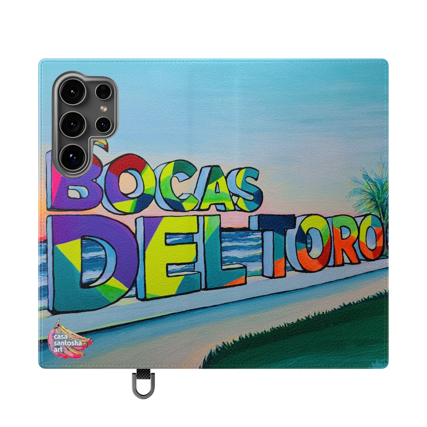 Bocas Del Toro Sign Flip Phone Case – Wallet Cover with Card Slots