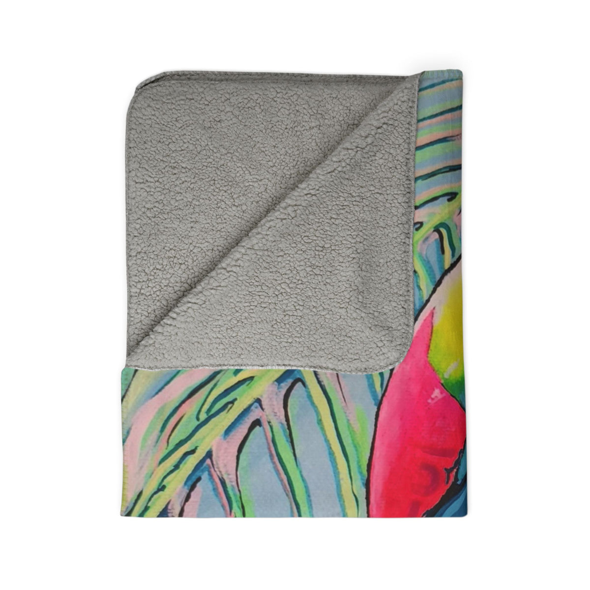 Cyclops Toucan Fleece Sherpa Blanket