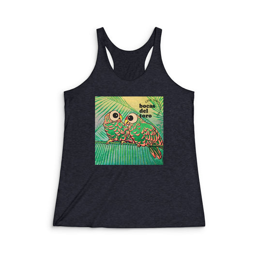 Women's Chatty Cyclops Parrots Graphic Racerback Tank
