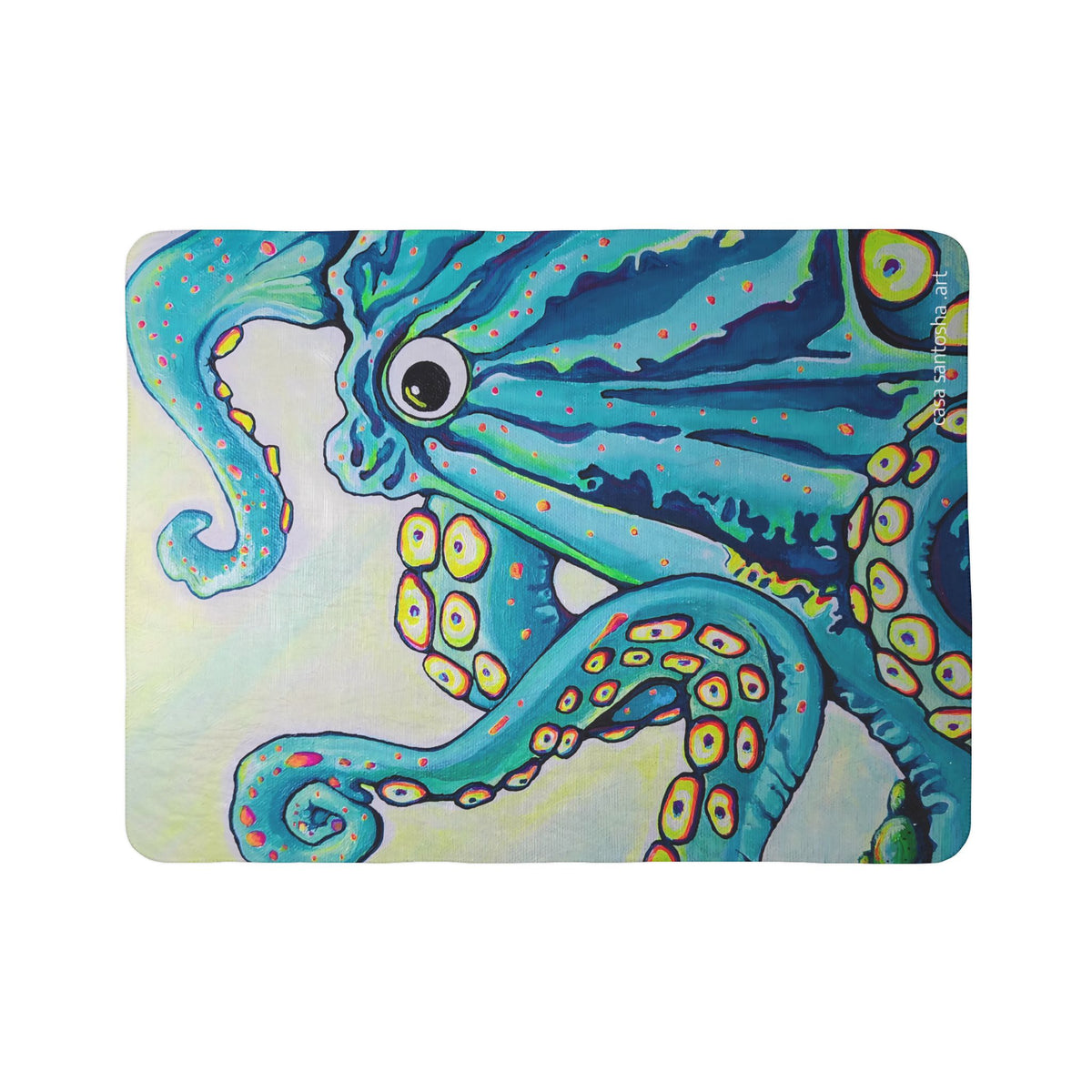 Cyclops Octopus Fleece Sherpa Blanket