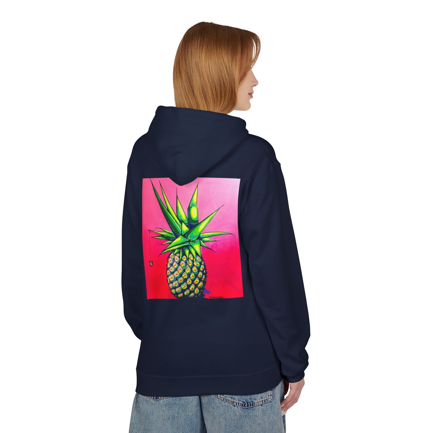 Unisex Neon Pineapple Soft Hoodie