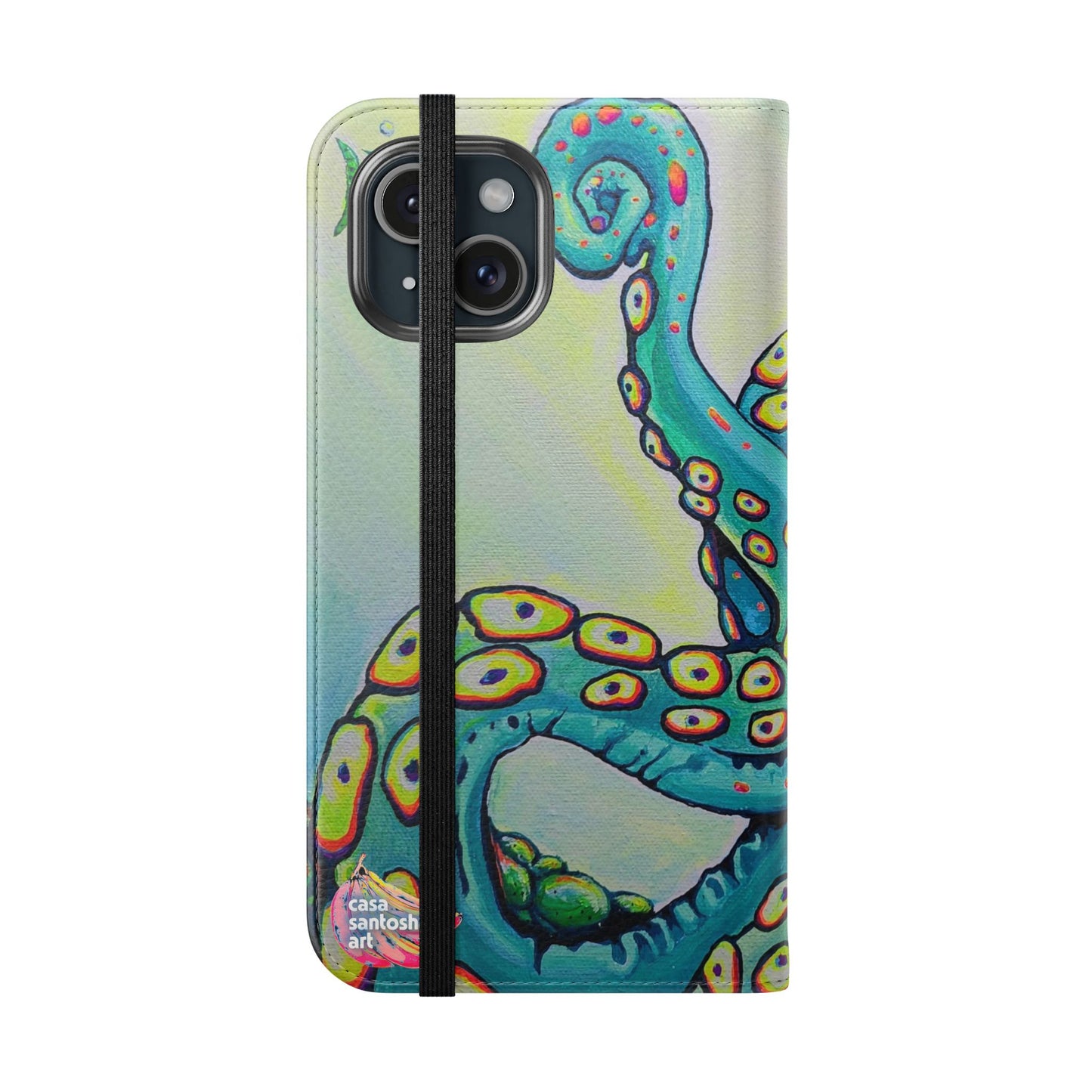 Cyclops Octopus Flip Phone Case – Wallet Cover with Card Slots