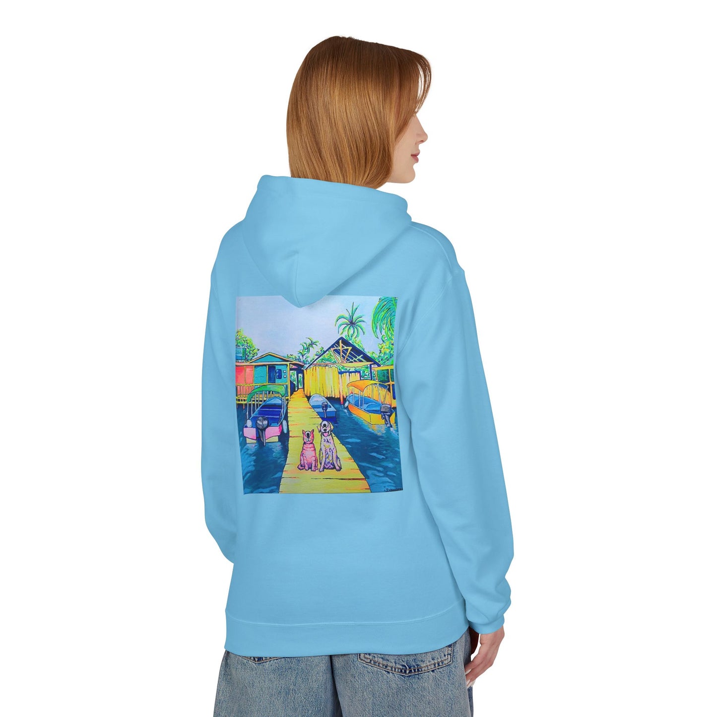 Unisex Cyclops Cat and Dog in Bocas Soft Hoodie