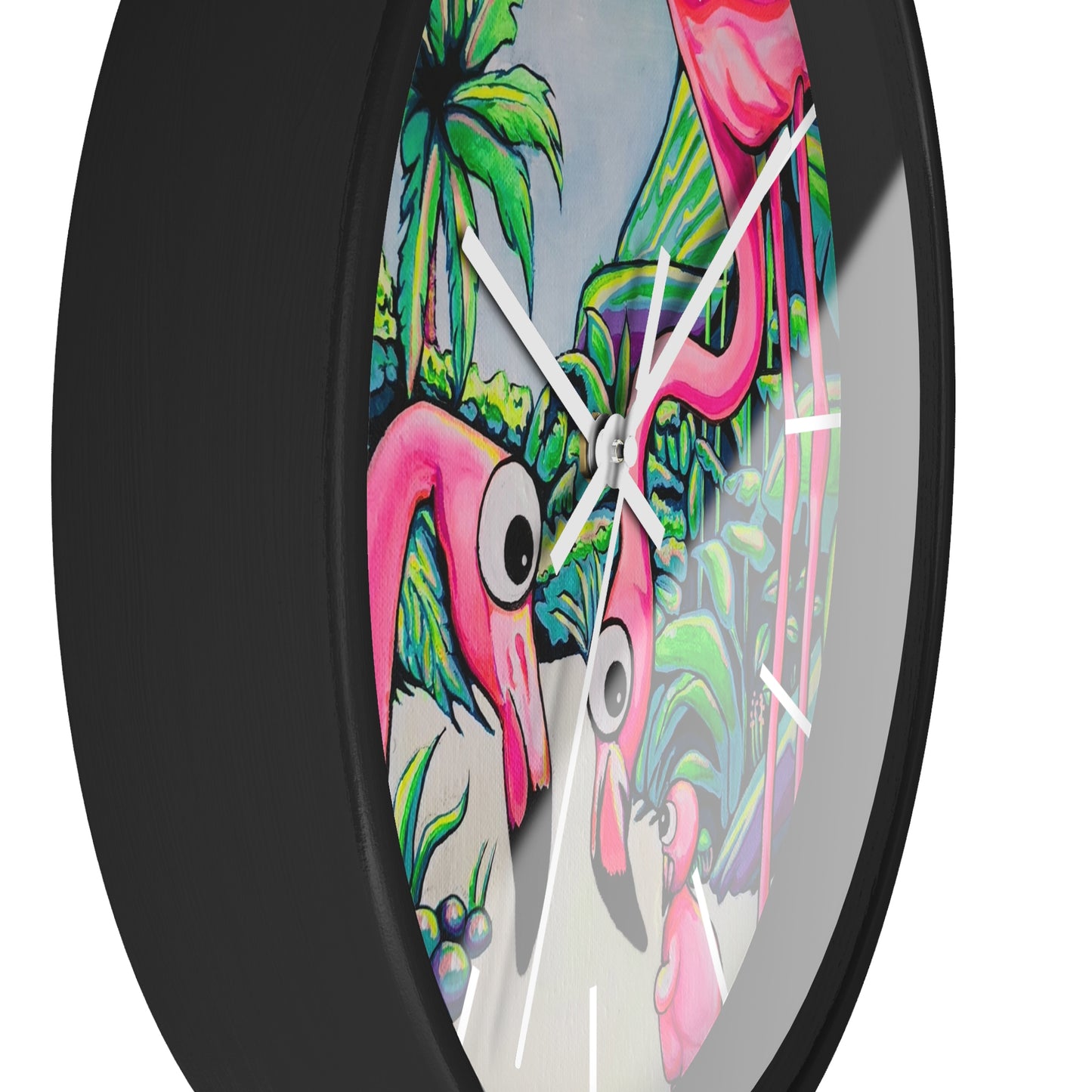 Cyclops Flamingo Family Pop Art Wall Clock