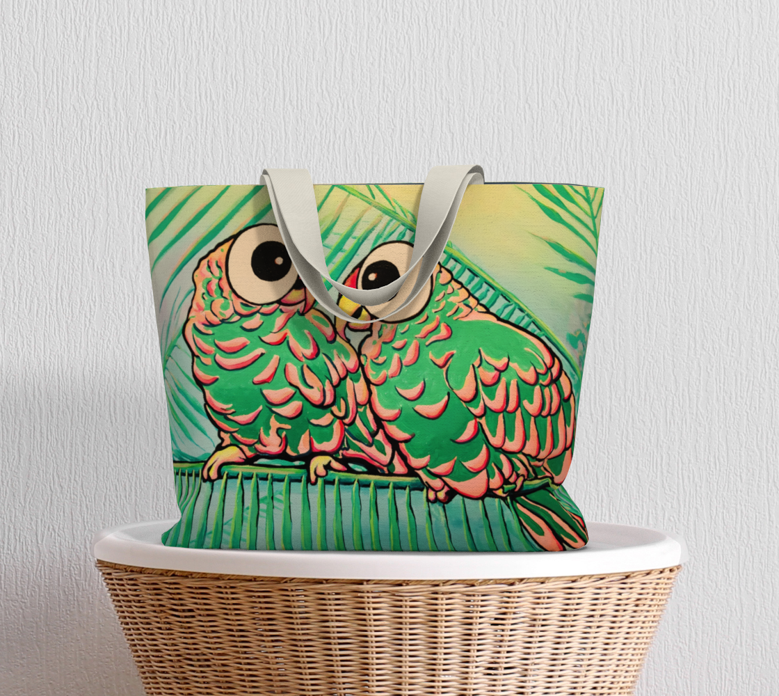 Chatty Cyclops Parrots market Tote
