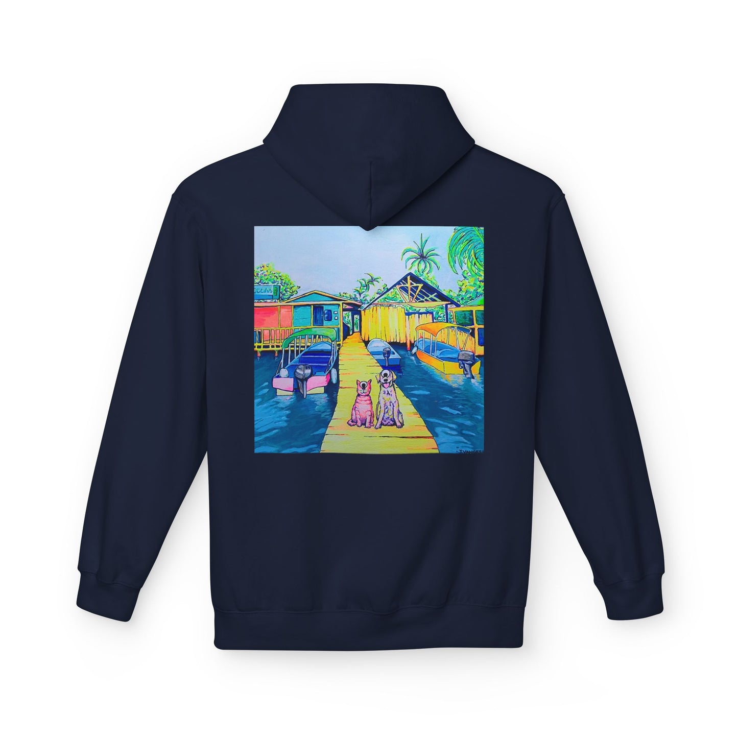 Unisex Cyclops Cat and Dog in Bocas Soft Hoodie
