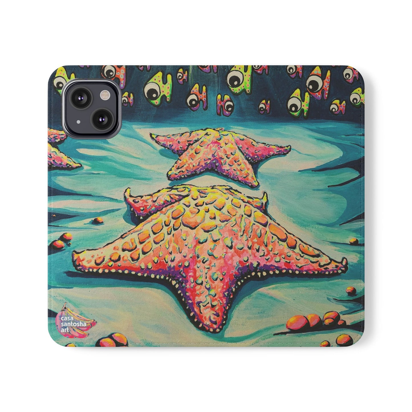 Cyclops Starfish Flip Phone Case – Wallet Cover with Card Slots