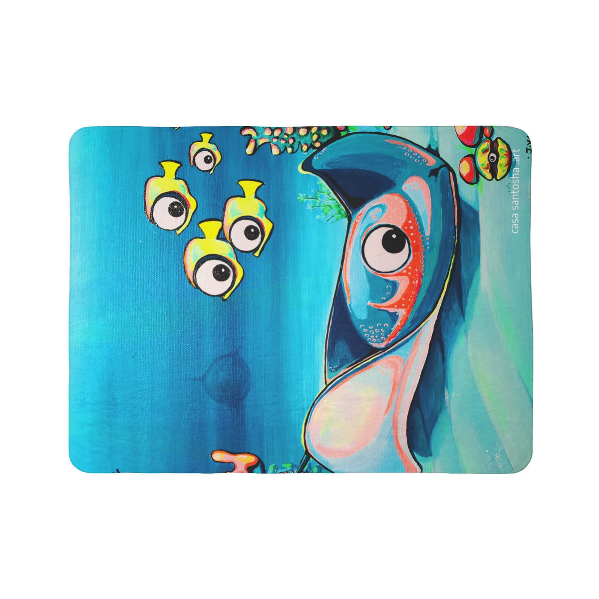 Cyclops Stingray Fleece Sherpa Blanket