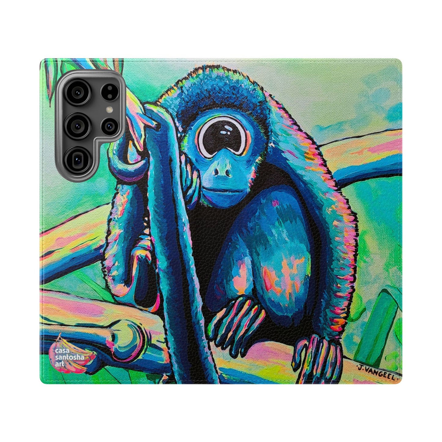 Cyclops Monkey Flip Phone Case – Wallet Cover with Card Slots