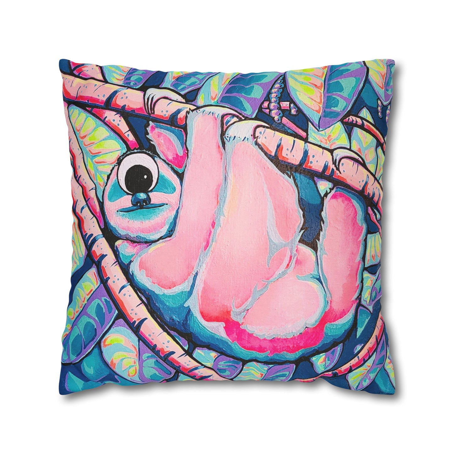 Cyclops Sloth Pillowcase for Throw Pillow, Cover Only
