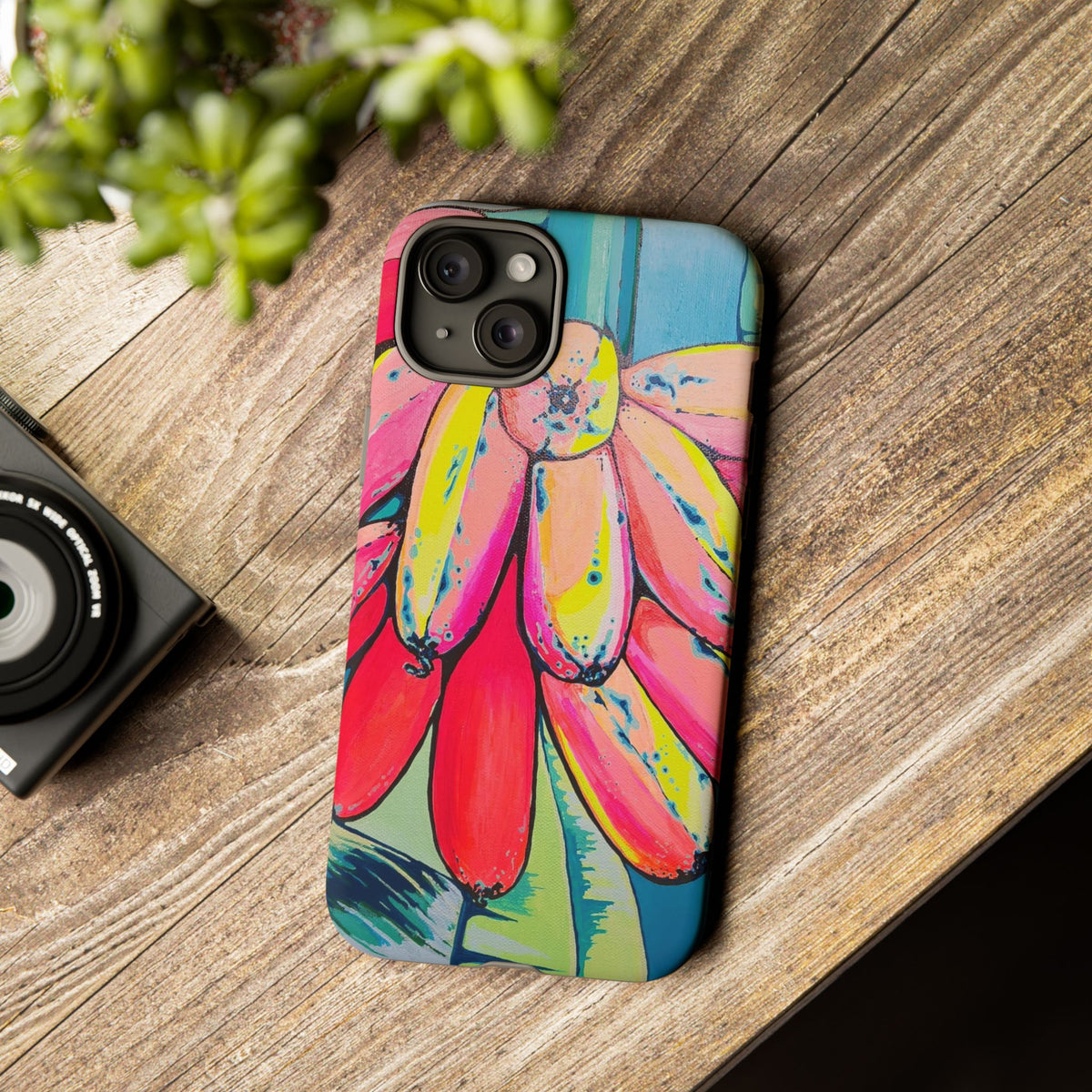 Neon Primitivo Bananas Tough Phone Case