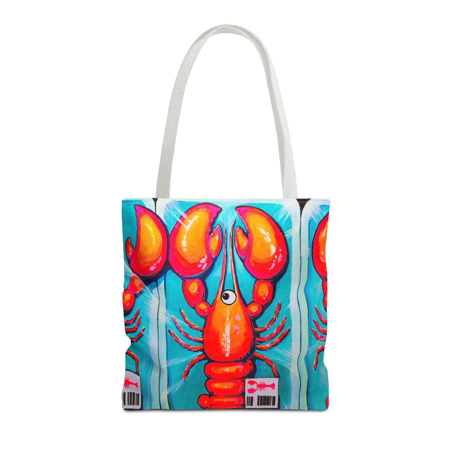 Premium Neon Lobster Tote Bag, Original Artist Design, Reusable Shopping Tote,  Eco-Friendly
