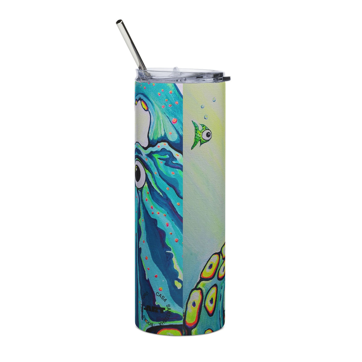 Gobelet en acier inoxydable Cyclops Octopus, 590 ml | Mug de voyage amusant, écologique