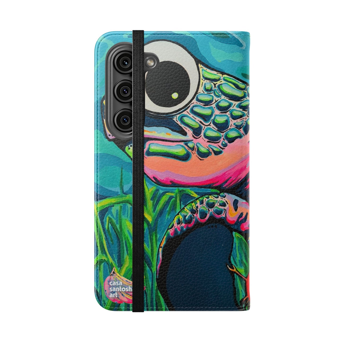 Cyclops Turtle Flip Phone Case – Wallet Cover with Card Slots