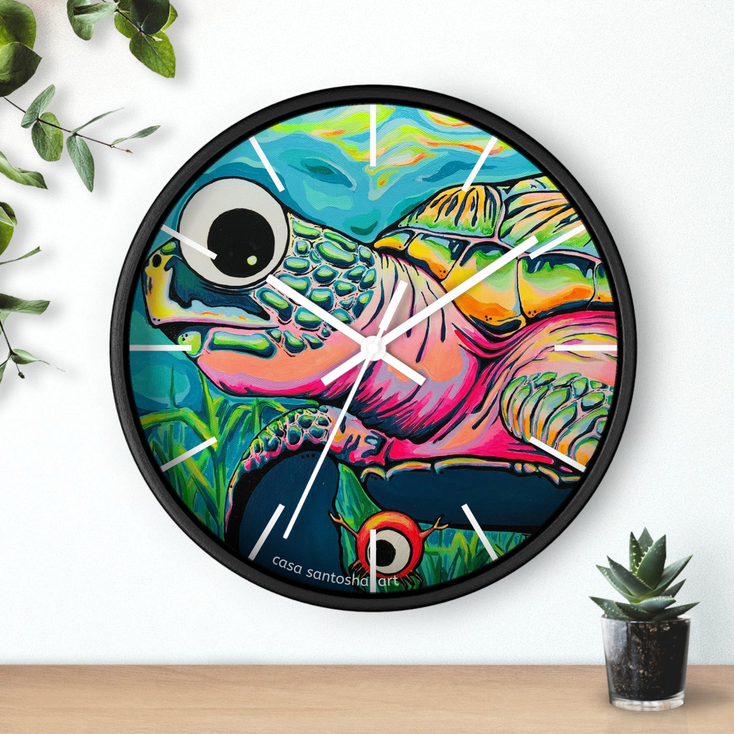 Cyclops Turtle Pop Art Wall Clock