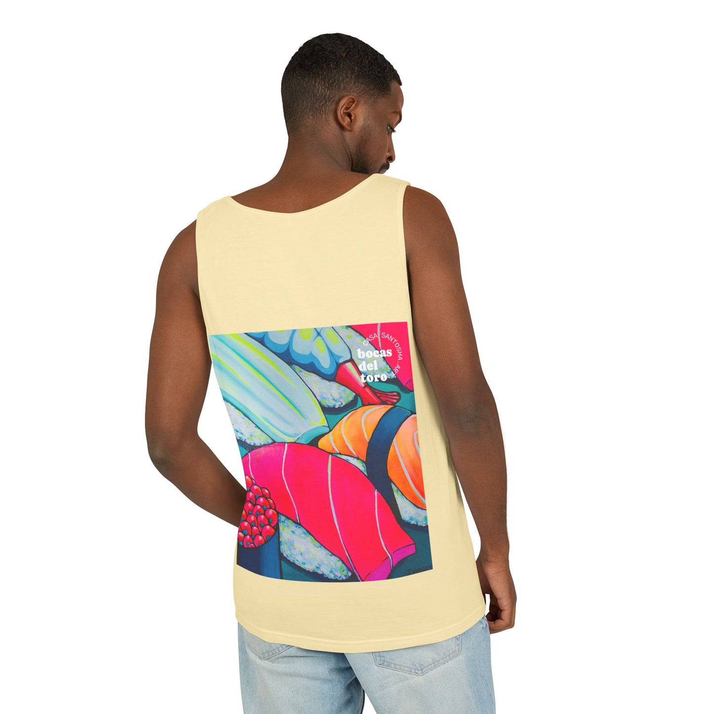 Unisex Neon Sushi Tank Top - Perfect for Summer Vibes