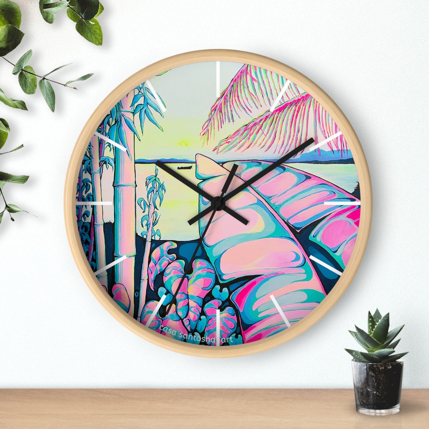 Horloge murale pop art Sérénité Bocas