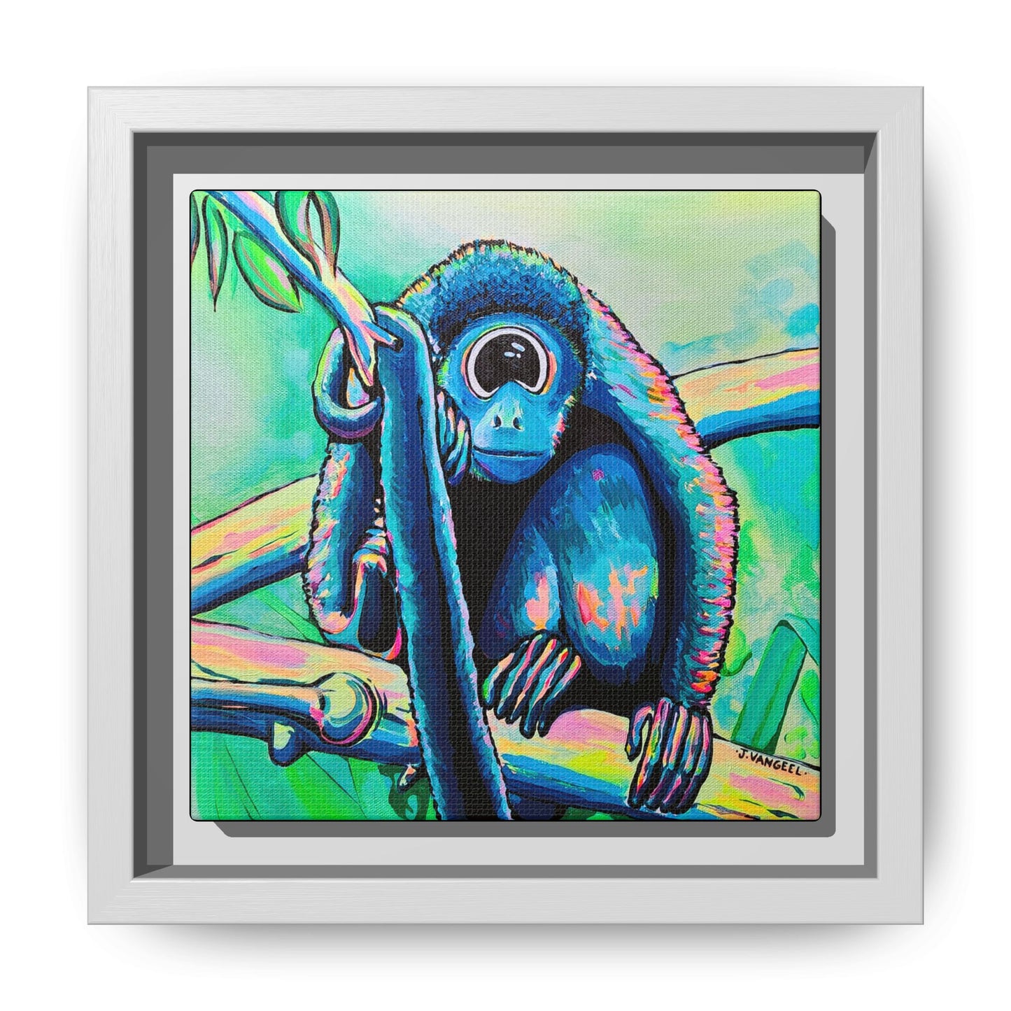 Framed Cyclops Monkey Canvas Print