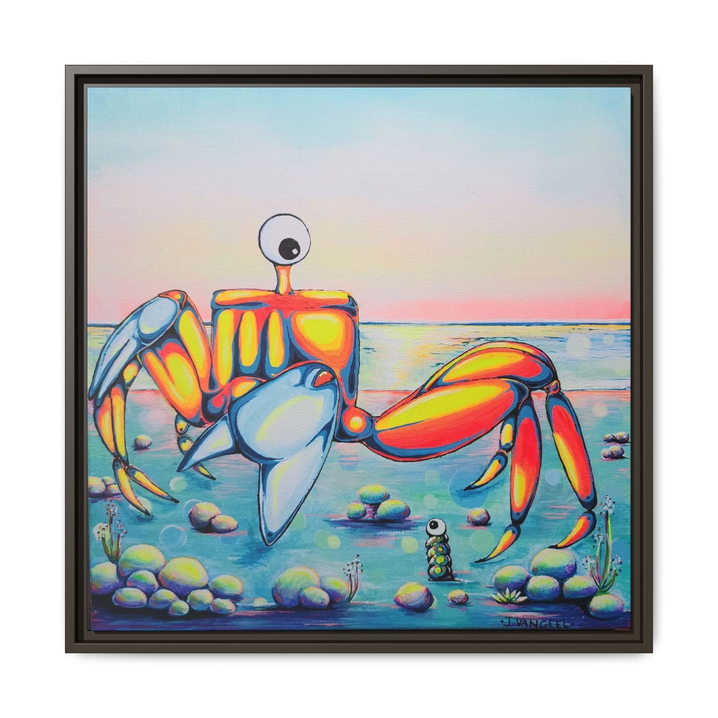 Framed Cyclops Crab Canvas Print