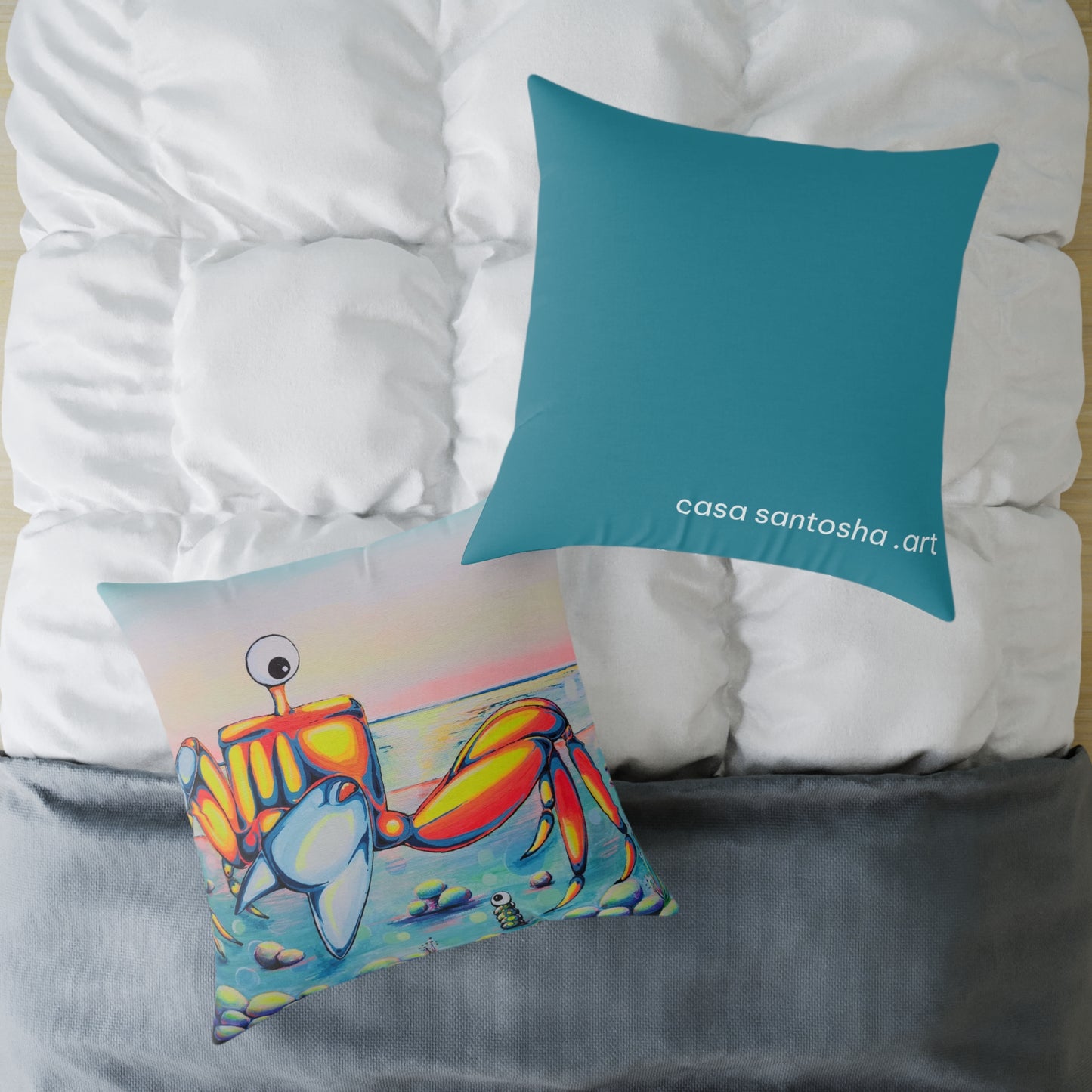 Cyclops Crab Art Canvas Decorative Pillow