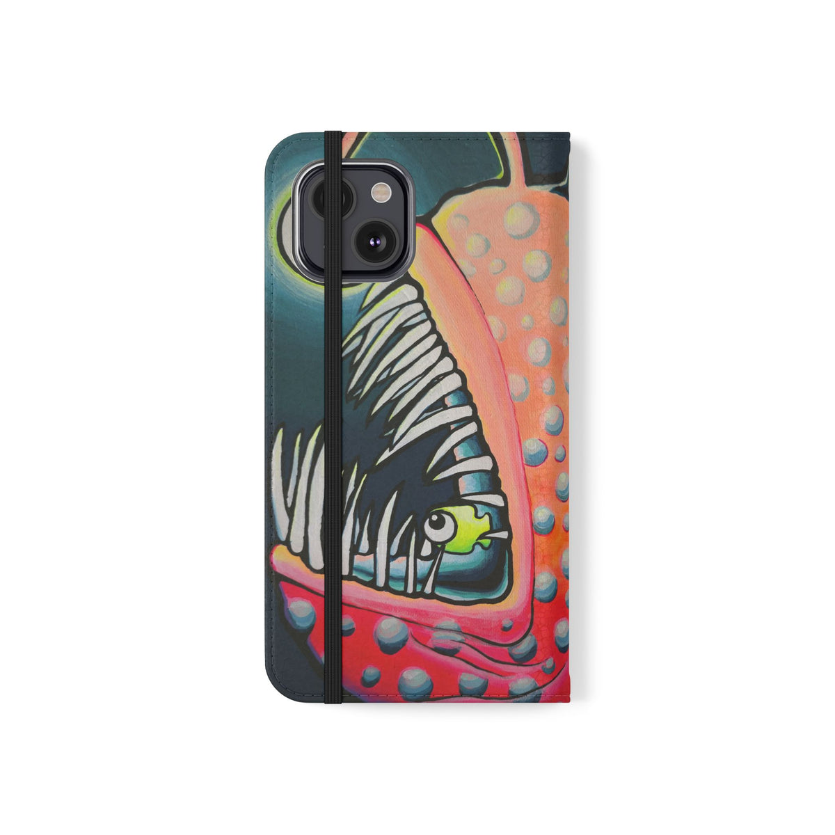 Cyclops Anglerfish Flip Phone Case – Wallet Cover with Card Slots