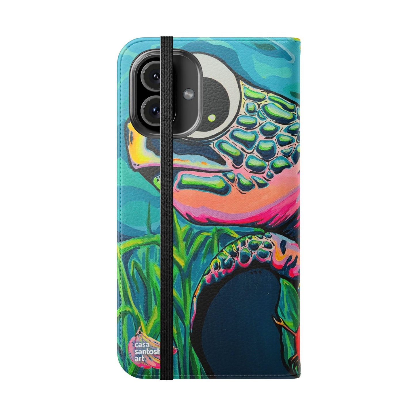 Cyclops Turtle Flip Phone Case – Wallet Cover with Card Slots