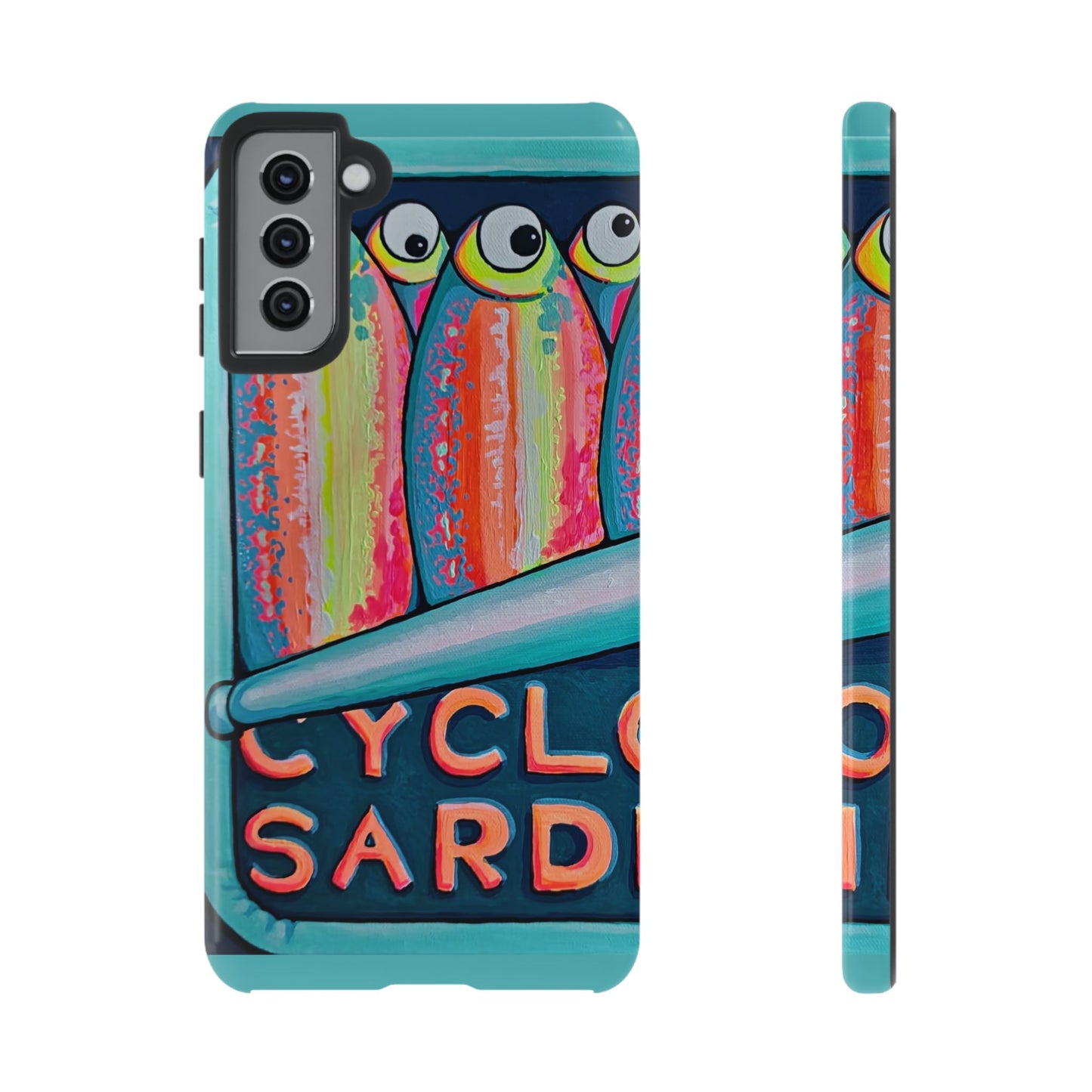 Neon Sardines Tough Phone Case
