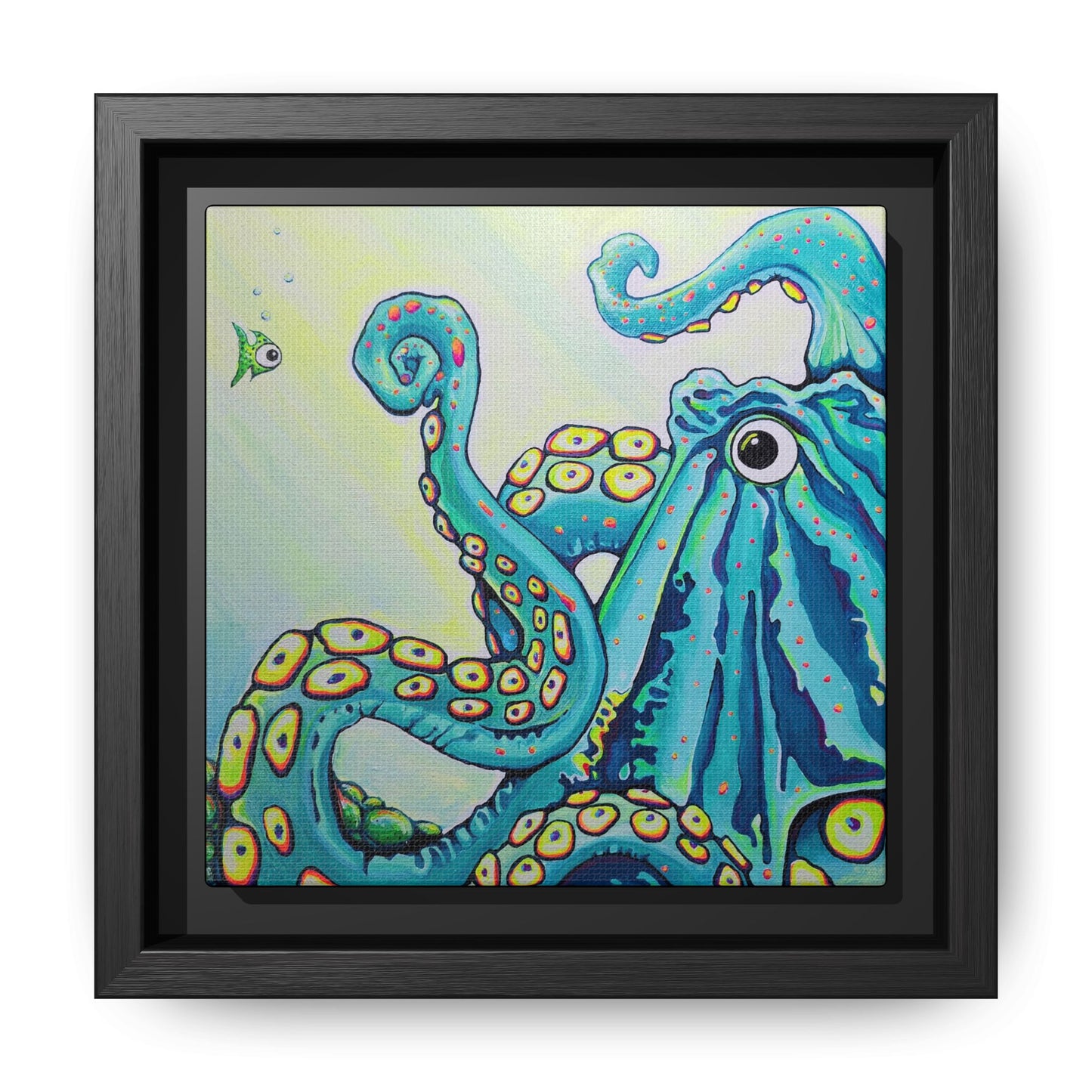 Framed Cyclops Octopus Canvas Print
