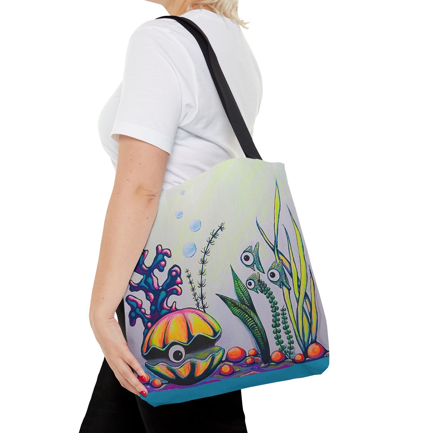 Premium Cyclops Clam Tote Bag, Original Artist Design, Reusable Shopping Tote,  Eco-Friendly