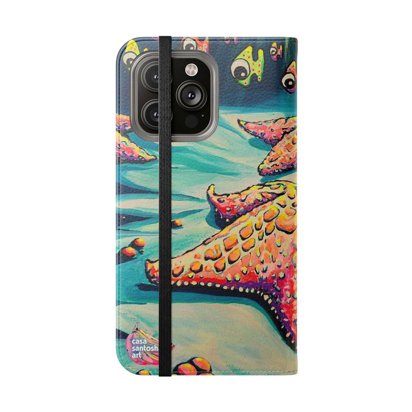 Cyclops Starfish Flip Phone Case – Wallet Cover with Card Slots