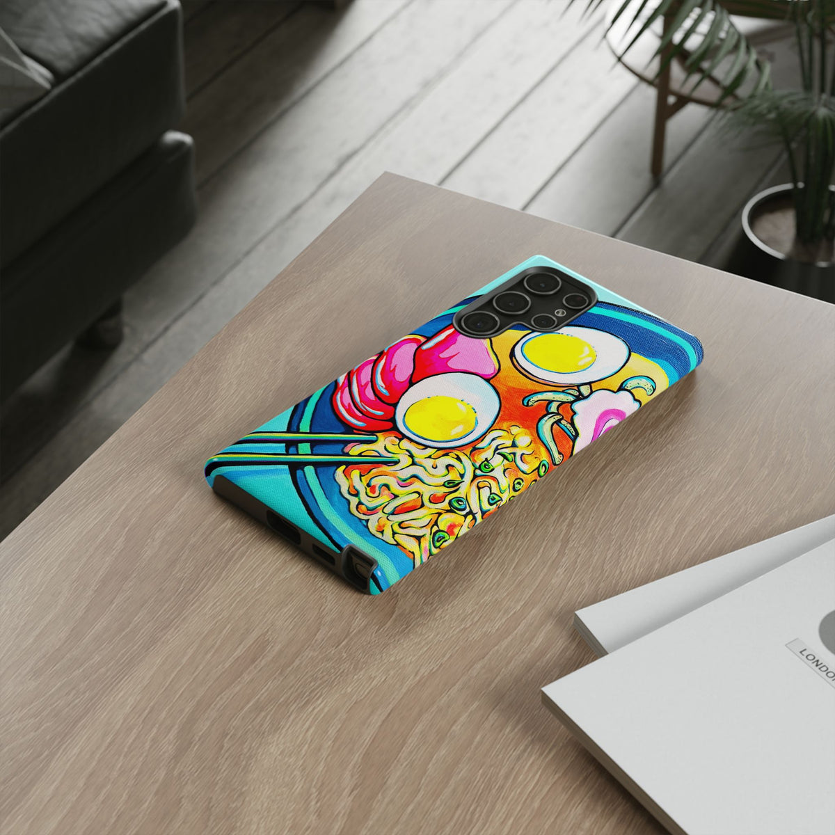 Coque de téléphone résistante Neon Ramen