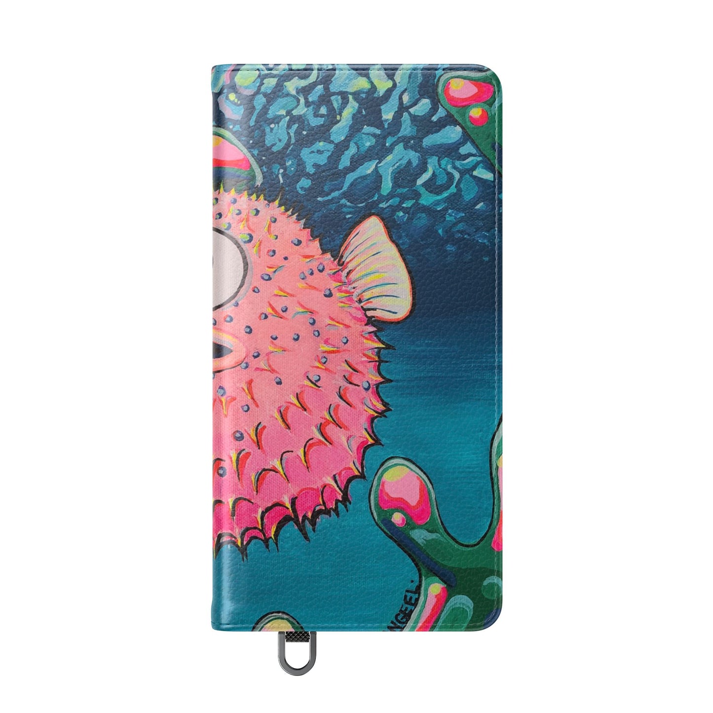 Cyclops Pufferfish Flip Phone Case – Wallet Cover with Card Slots