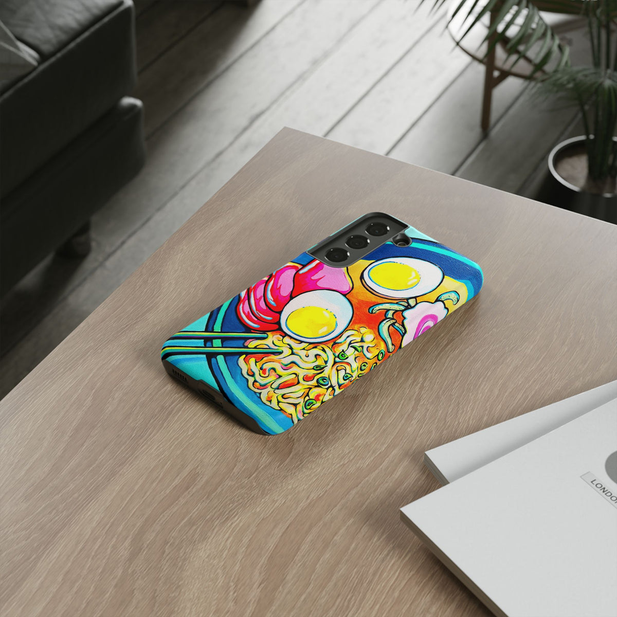 Coque de téléphone résistante Neon Ramen