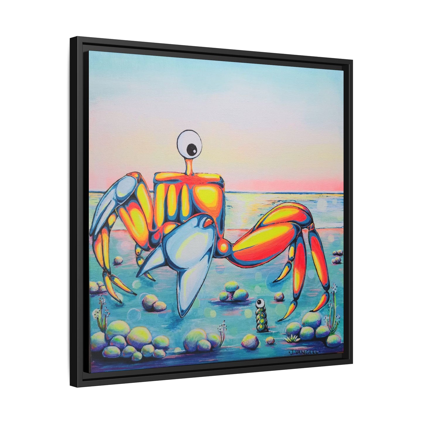Framed Cyclops Crab Canvas Print