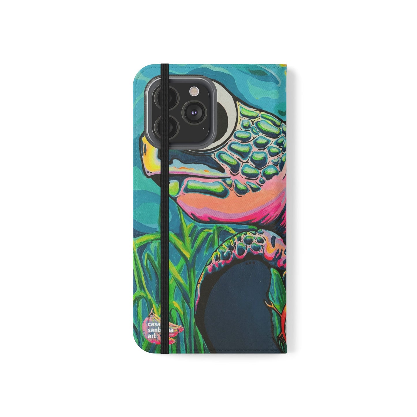 Cyclops Turtle Flip Phone Case – Wallet Cover with Card Slots