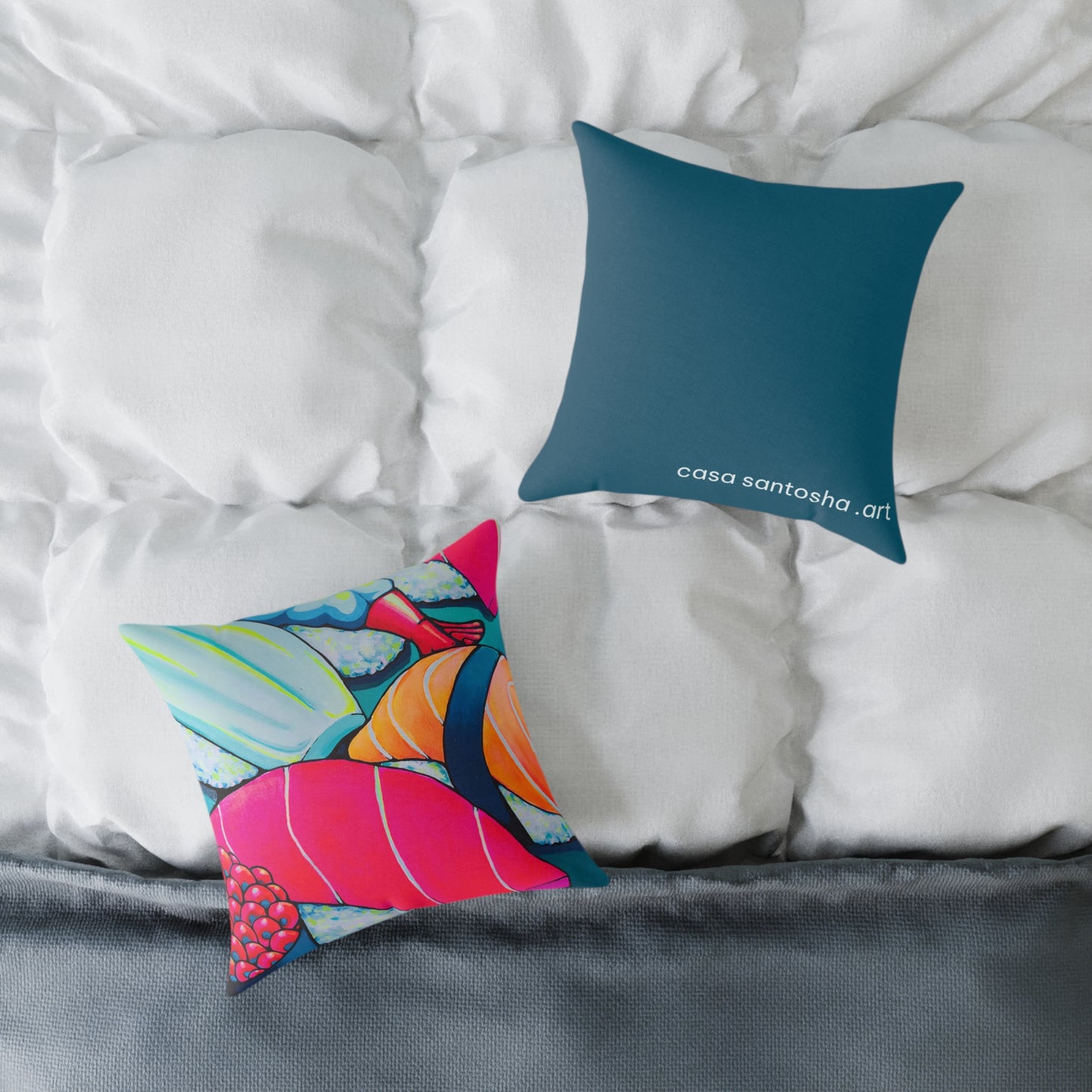 Toile décorative Neon Sushi Art Oreiller