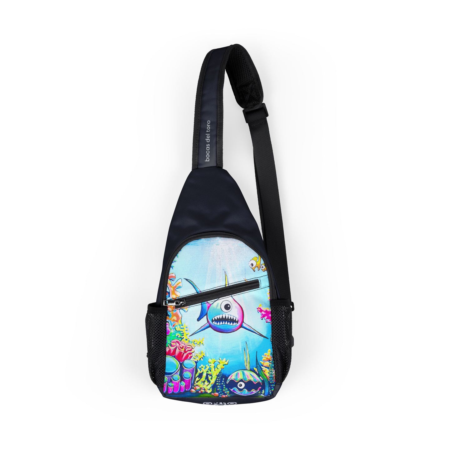 Cyclops Shark Art Sling Bag - Travel or Everyday Chest Bag